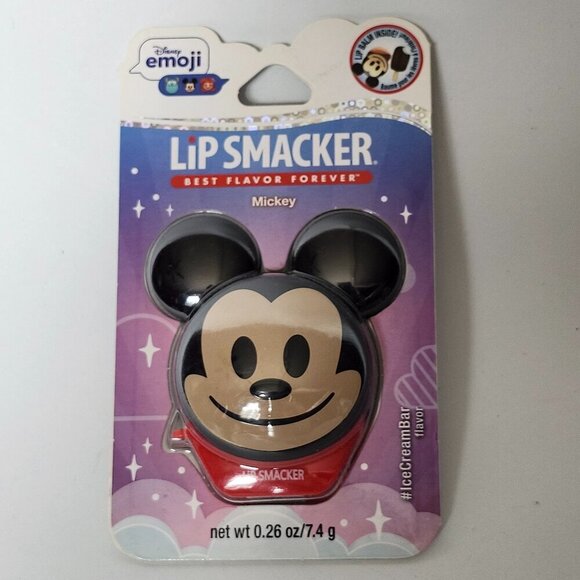 DISNEY EMOJI LIP SMACKER MICKEY Mouse Ice Cream Bar Flavour Lip Balm BNIP SEALED - Picture 1 of 2